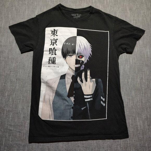 Tokyo Ghoul T- Shirt Size Small Black White Anime Short Sleeve Crew - Picture 1 of 10